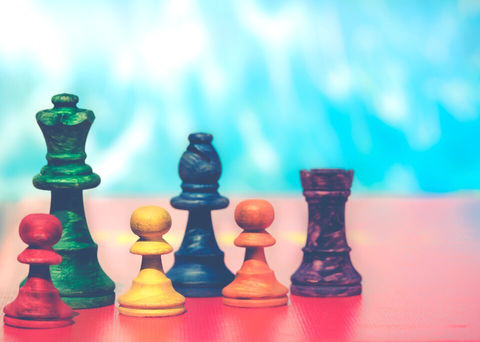 Chess board game colors