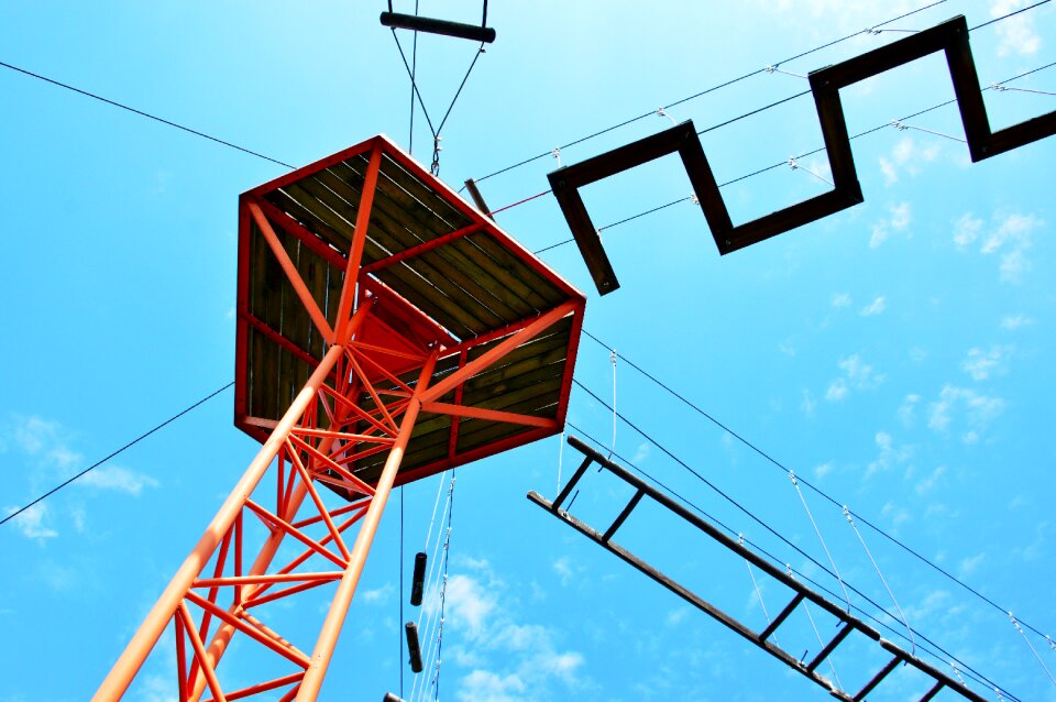 Adult playground climbing rest