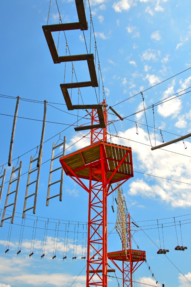 Adult playground climbing rest
