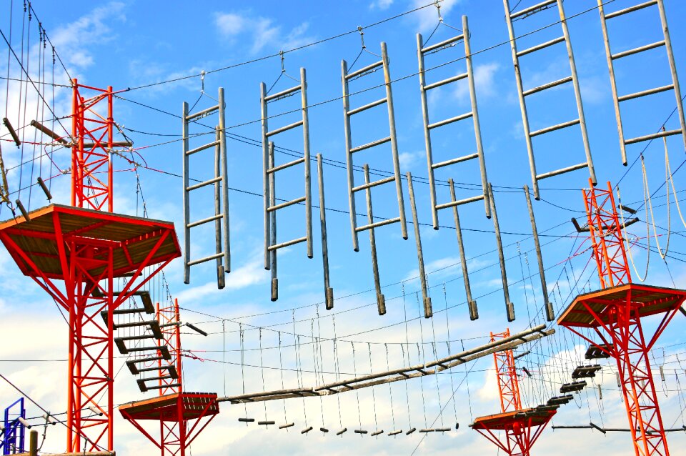Adult playground climbing rest