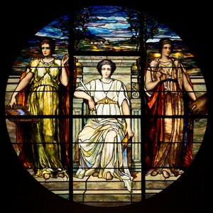 Roman stained glass stained glass window photo
