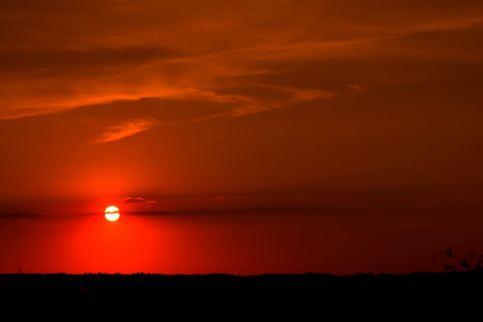 Landscape dusk clouds photo