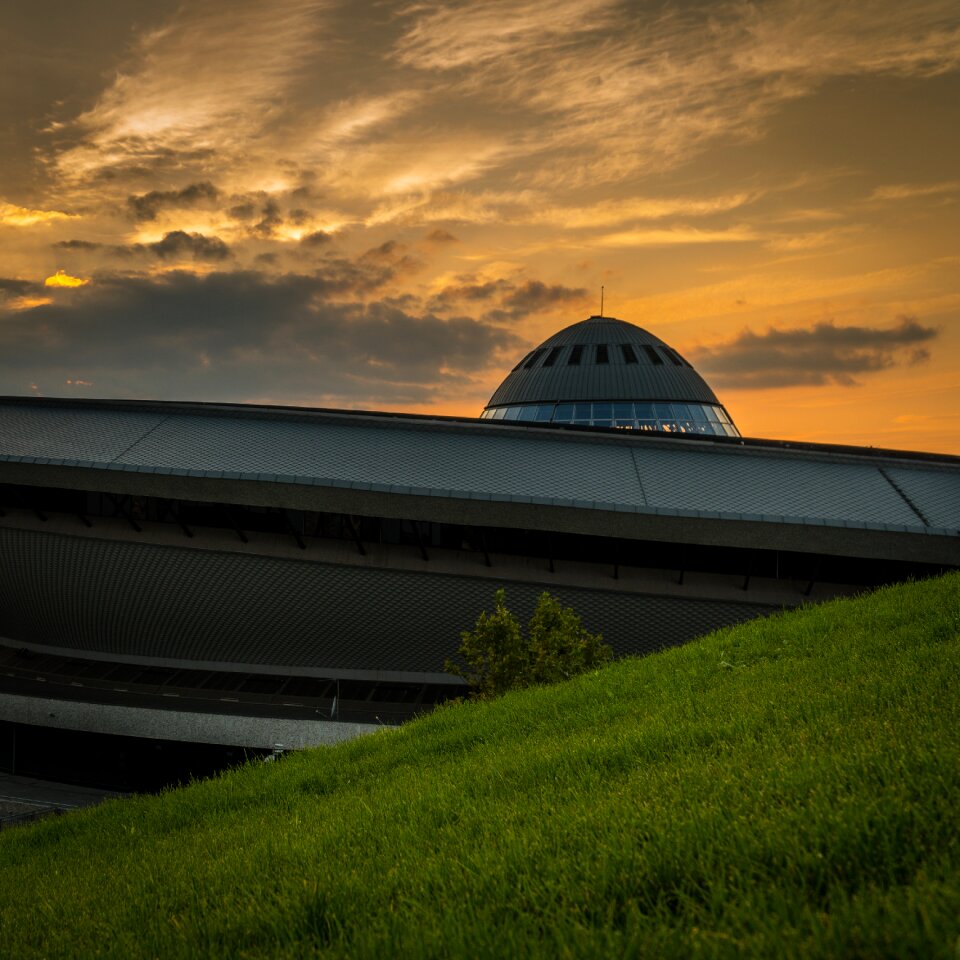 City poland sunset