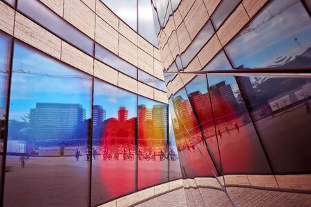 City reflection futuristic