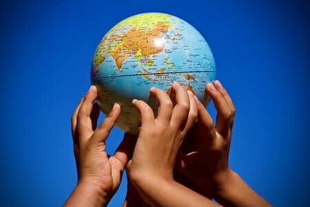Planet map continents