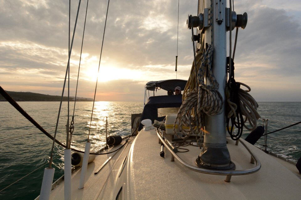 Water boat evening