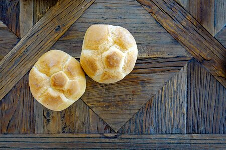 Wooden table baked goods bakers breakfast
