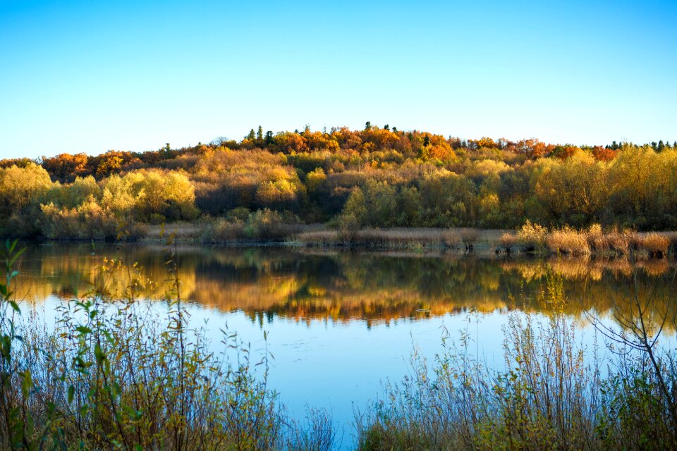 Water reflection landscape