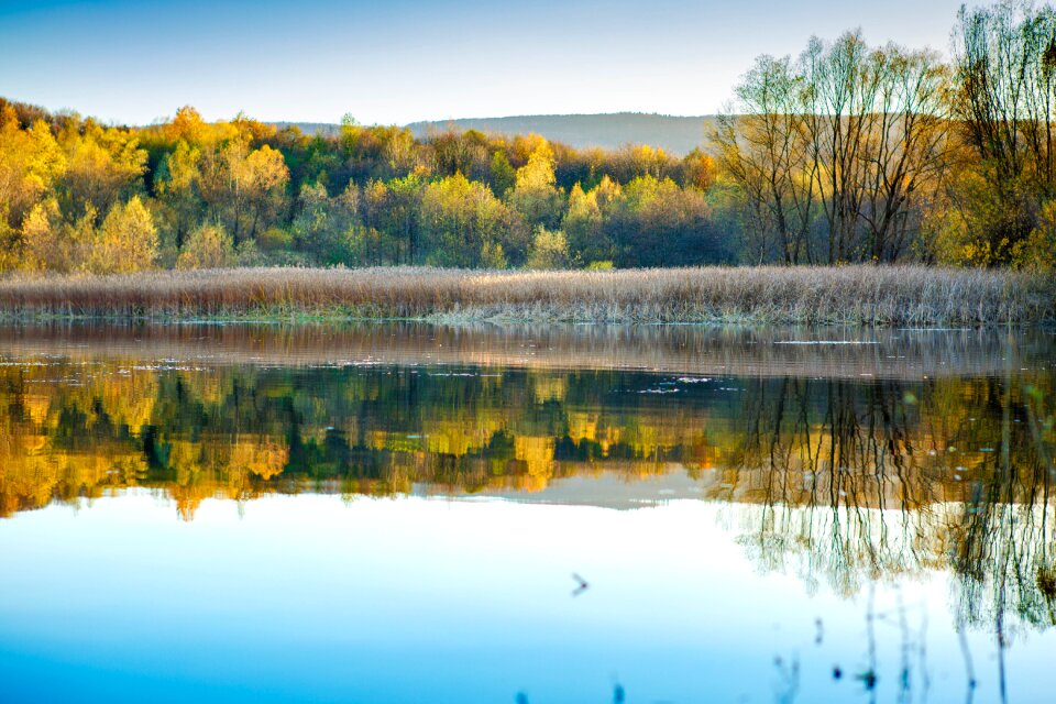 Water reflection landscape