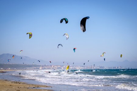 Sea water kitesurfer