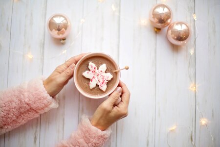 Cozy flat lay xmas