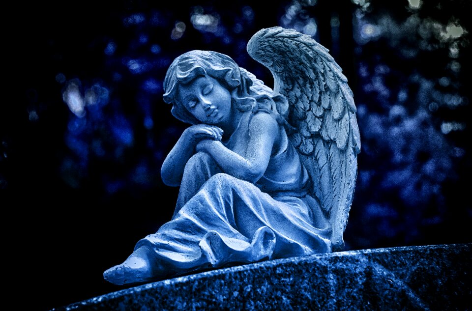 White figure cemetery