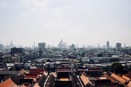 View panorama skyscrapers photo