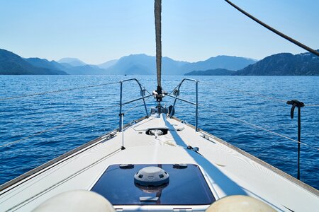 Yacht sky water