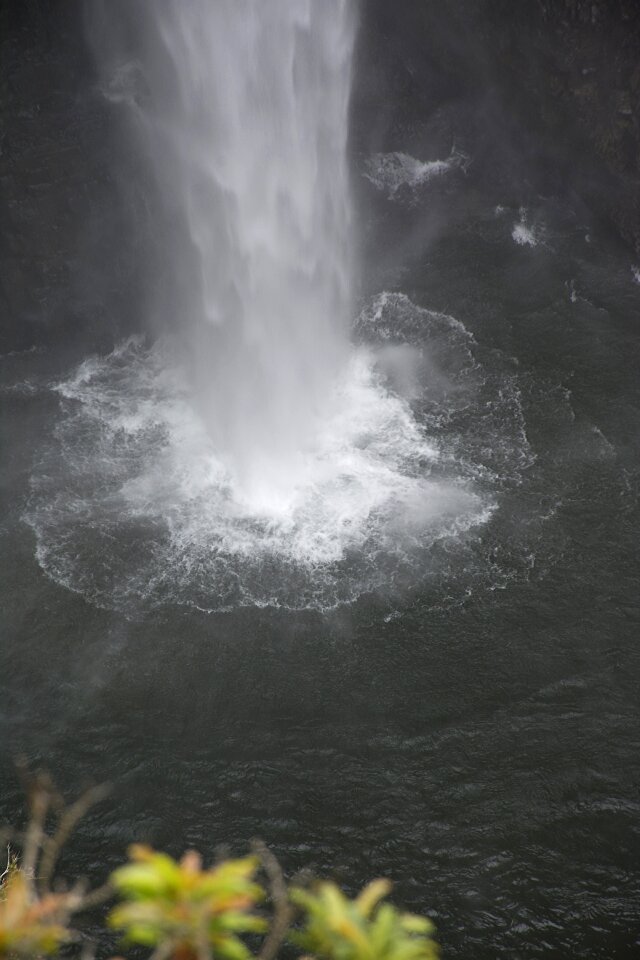 Nature landscape gray waterfall