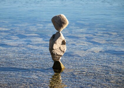 Water lake stone figure