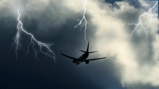 Storm lightning discharge