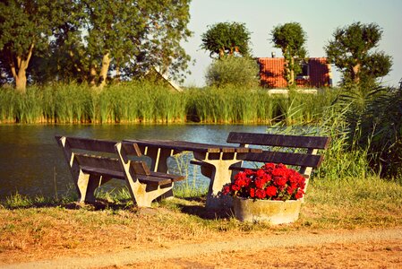 Public stop river nature