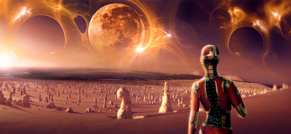 Surreal photomontage forward