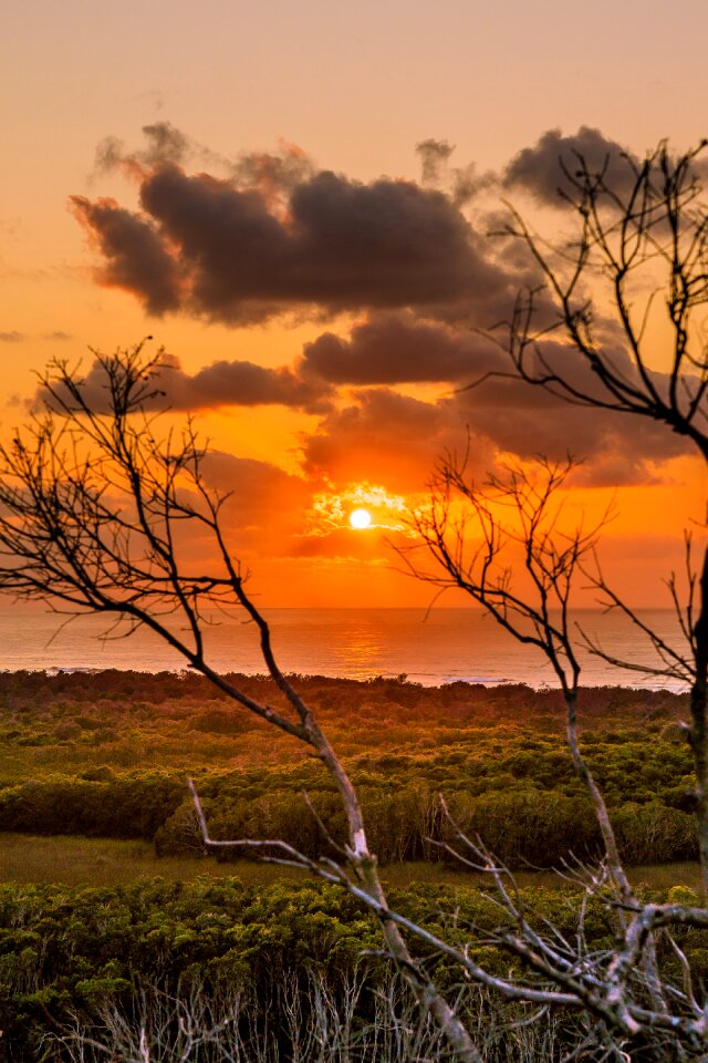 Sunset scenic haze