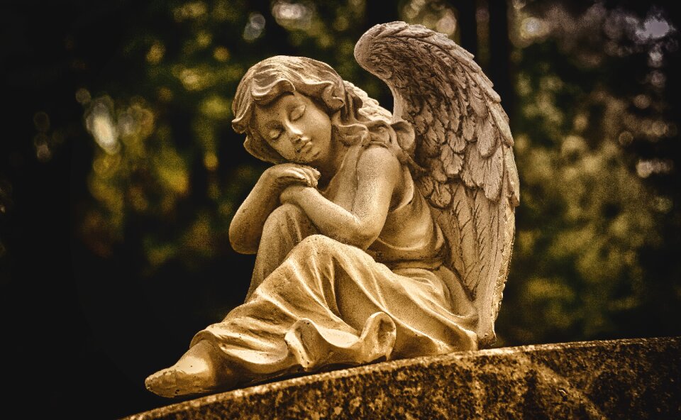 White figure cemetery
