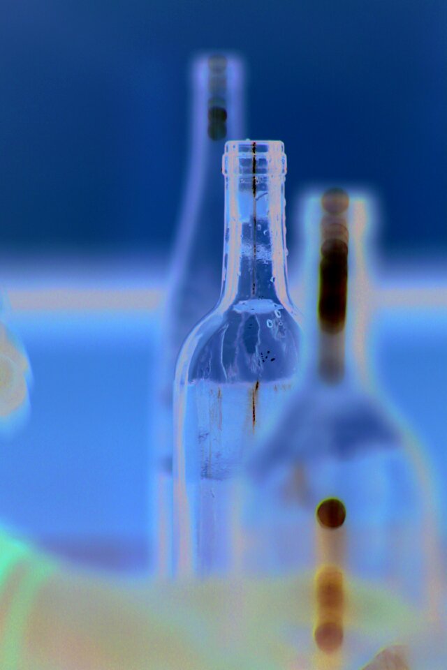 Alcohol glass bottle