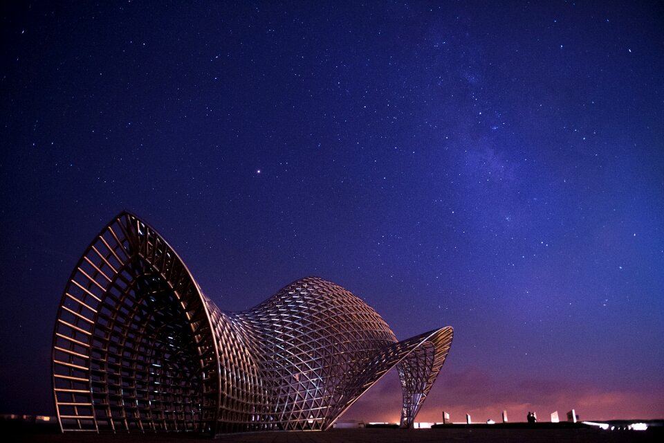The milky way starry sky stars