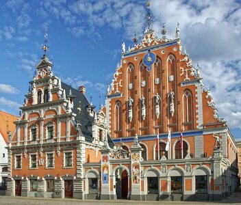 Historic center architecture facades