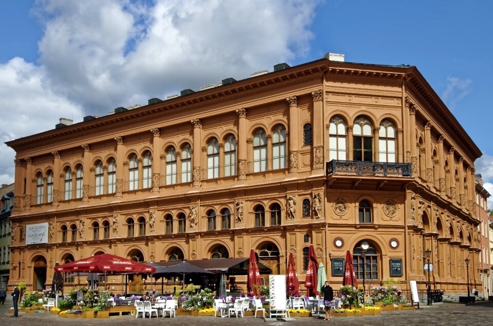 Historic center house facade architecture