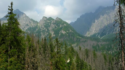 Nature top view the beauty of the mountains photo