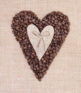 Heart caffeine brown heart photo