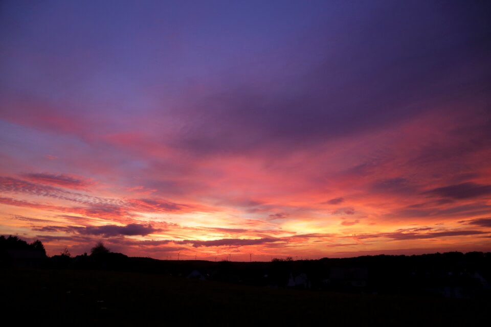 Night horizon sunset photo