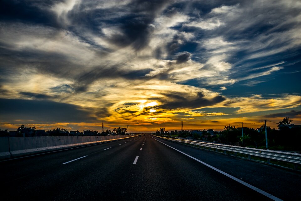 Sunset evening travel