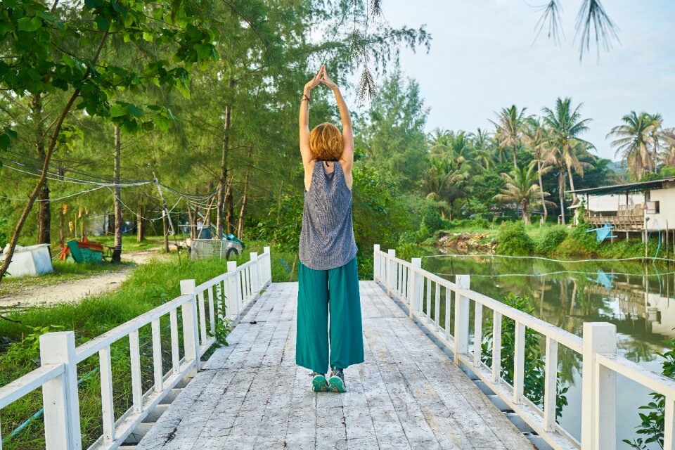 Yoga exercise nature