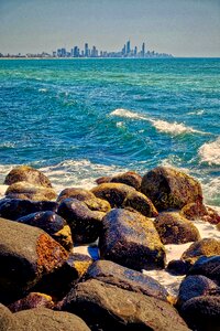 Sea rocky nature photo