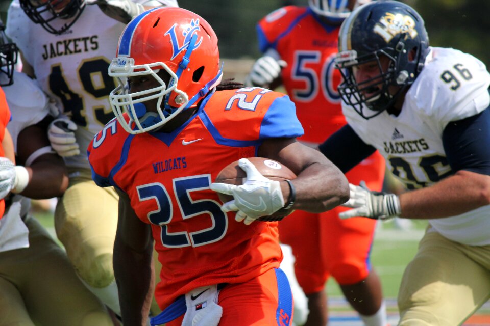 Football running back running
