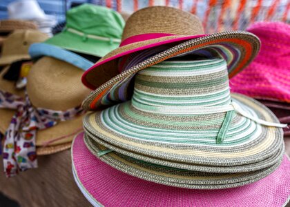 Straw hats sun hats photo