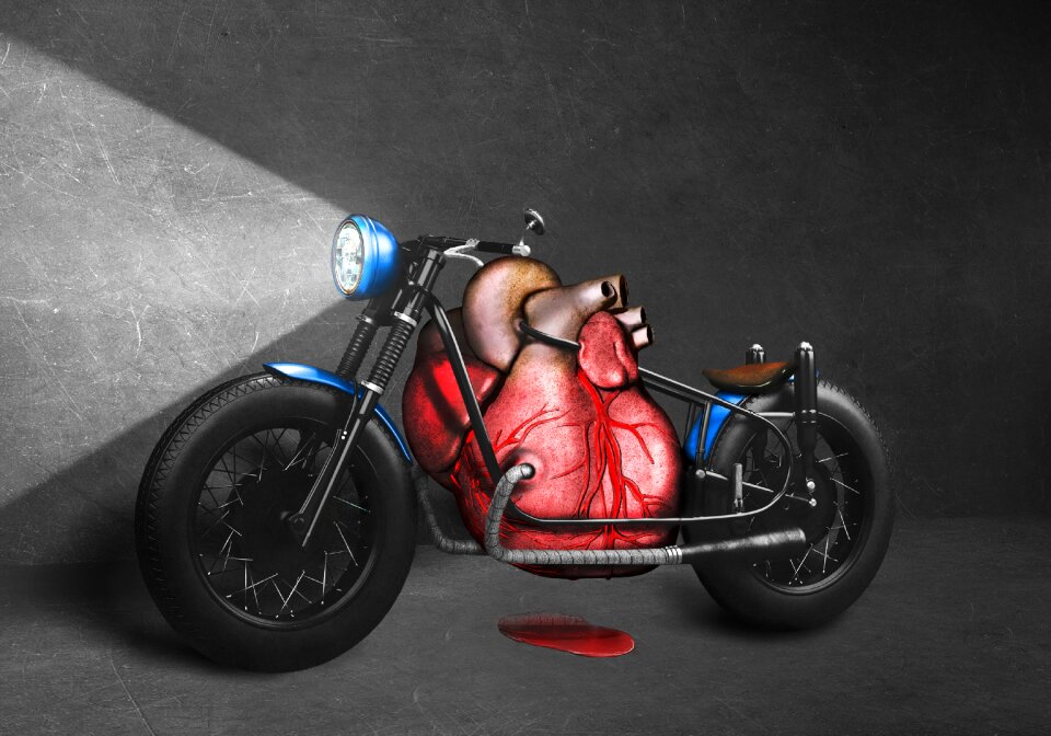 Blue motorcycle light