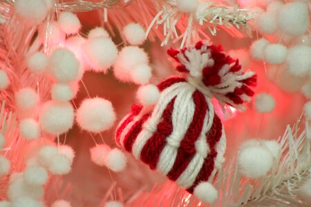 Decoration white red
