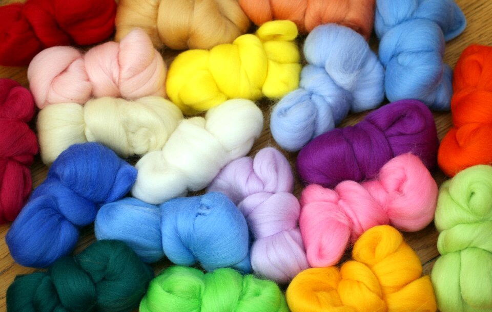 Skeins of wool crafts handicraft