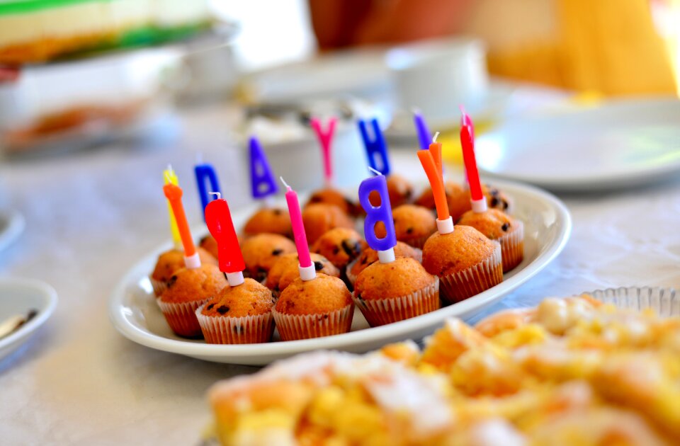 Birthday cake candles celebration