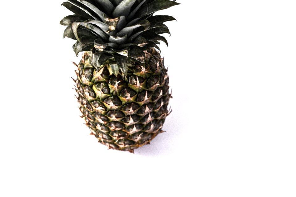 Pineapple white background fruit