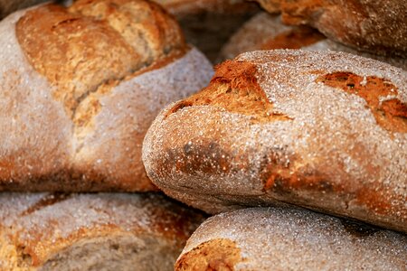 Baked bread crust crispy
