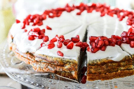 Cake poppy cake pomegranate