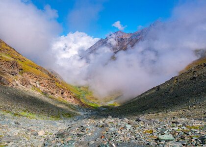 Valley clouds valais photo