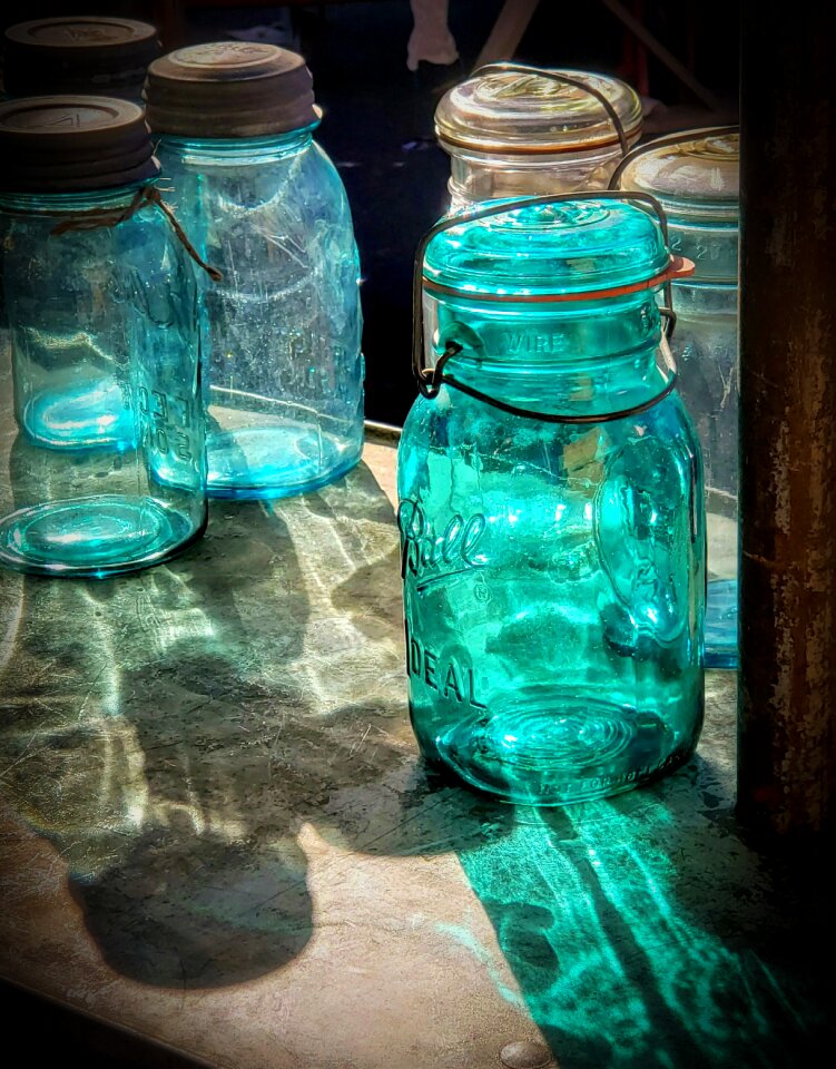 Aqua vintage antique