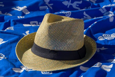 Straw hat sun summer photo