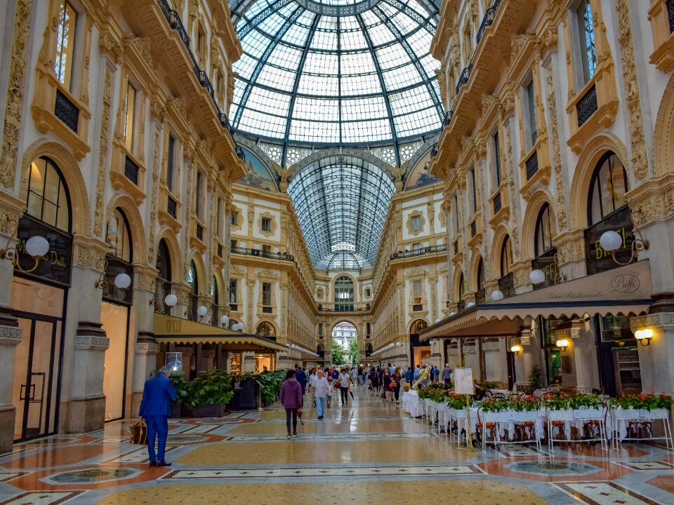 Geometric galleria vittorio emanuele ii milan