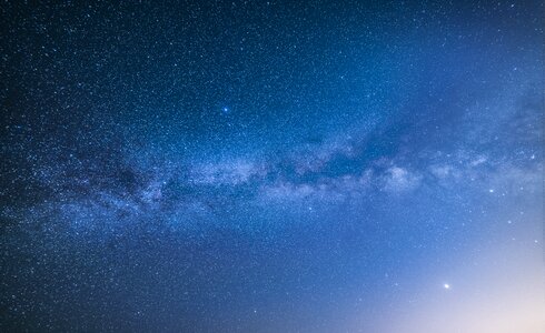 Milky way the galaxy blue stars photo