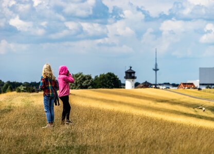 Grass sky lighthouse